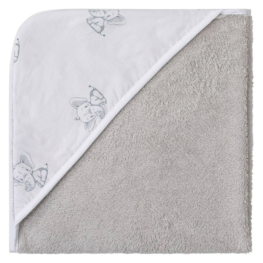 FreeON Бањарка со капа Сив слон 100 x 100 см