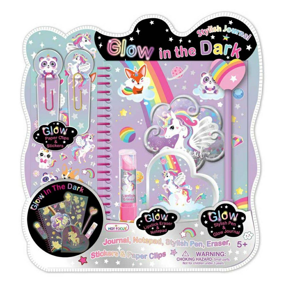 Hot Focus Дневник со додатоци Glow in the Dark 