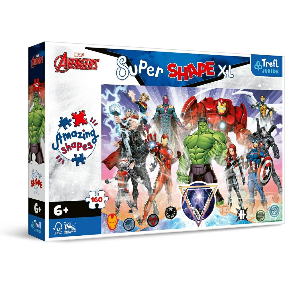 Trefl Сложувалка Puzzles 160 XL Marvel The Avengers Храброста на одмазниците