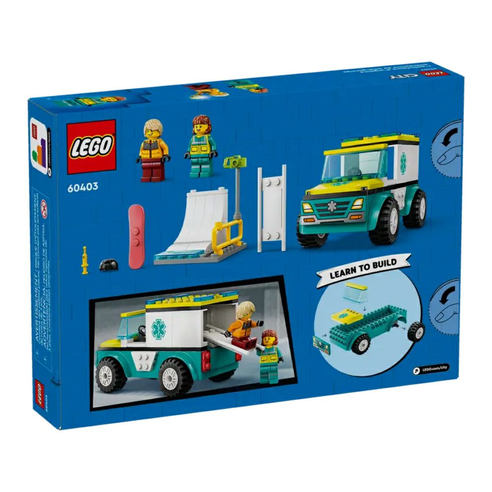 Lego City Брза помош и сноубордер