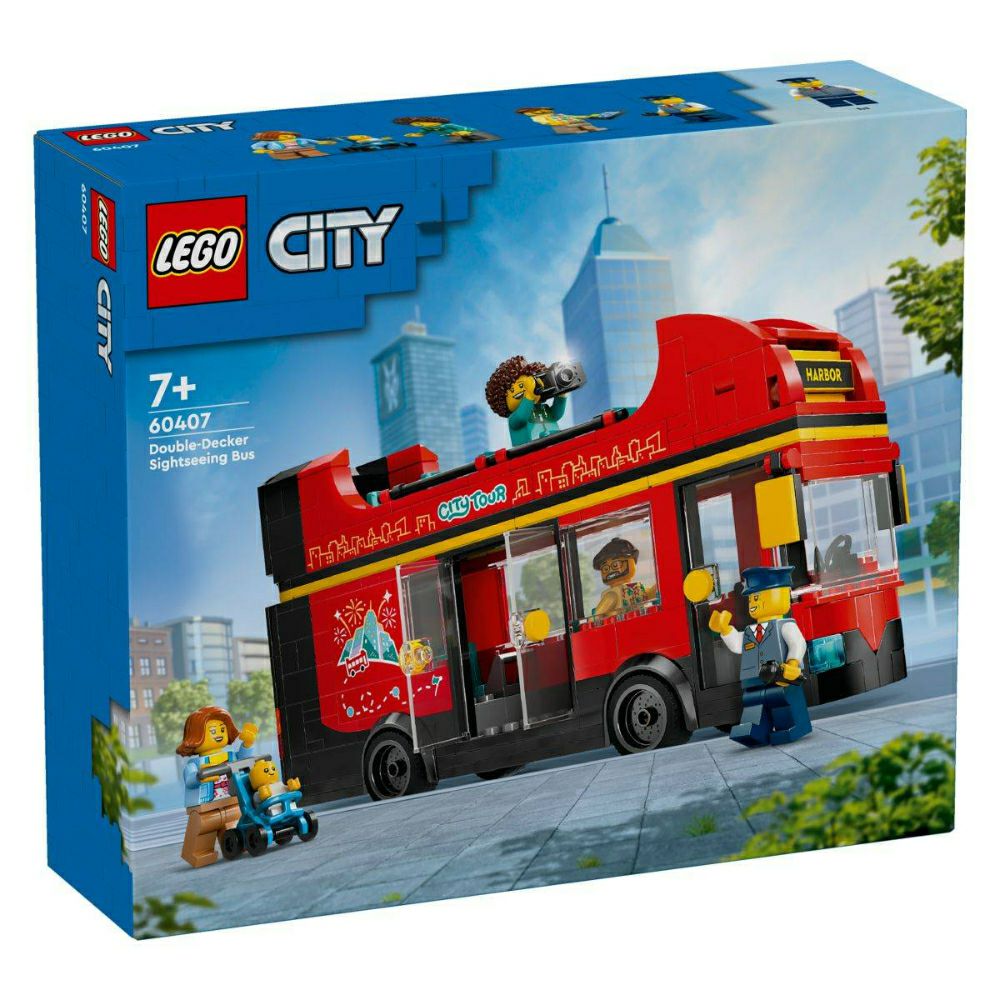 Lego City Црвен двокатен туристички автобус