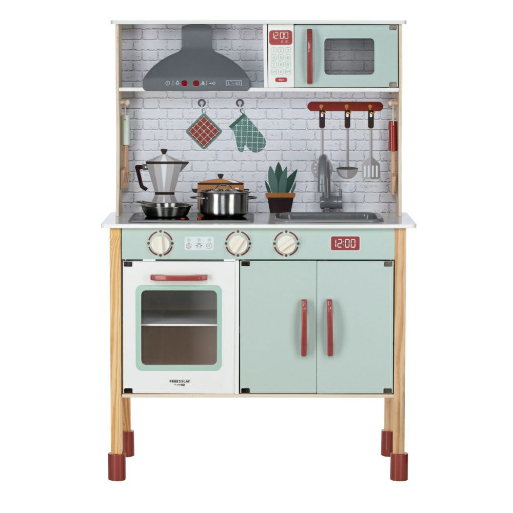 Free 2 Play Дрвена кујна Mini Chef со додатоци
