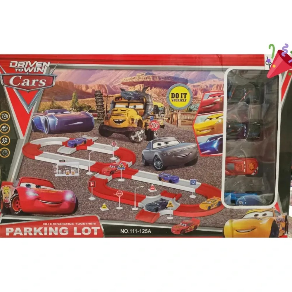 Cars Parking Lot Стаза со 4 колички 