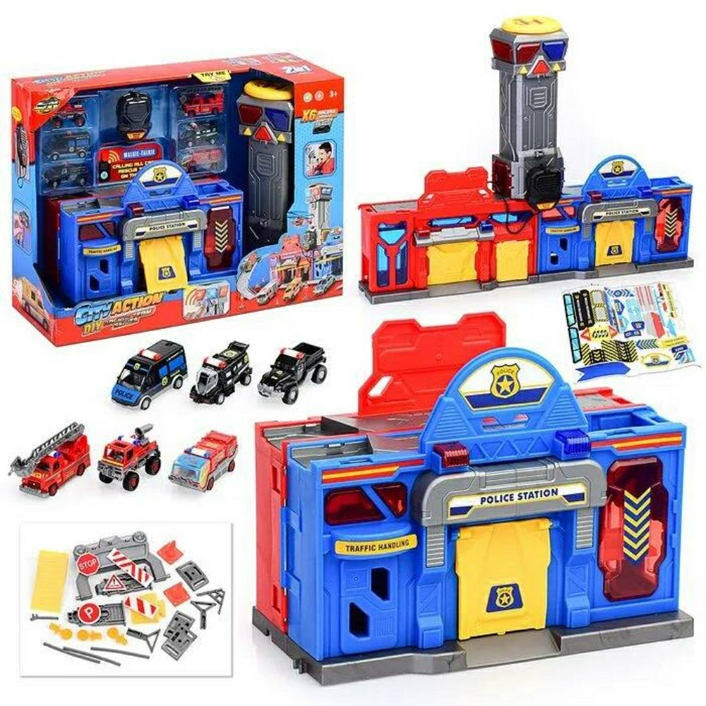 Сет Гаража, колички и додатоци "Полициска станица"