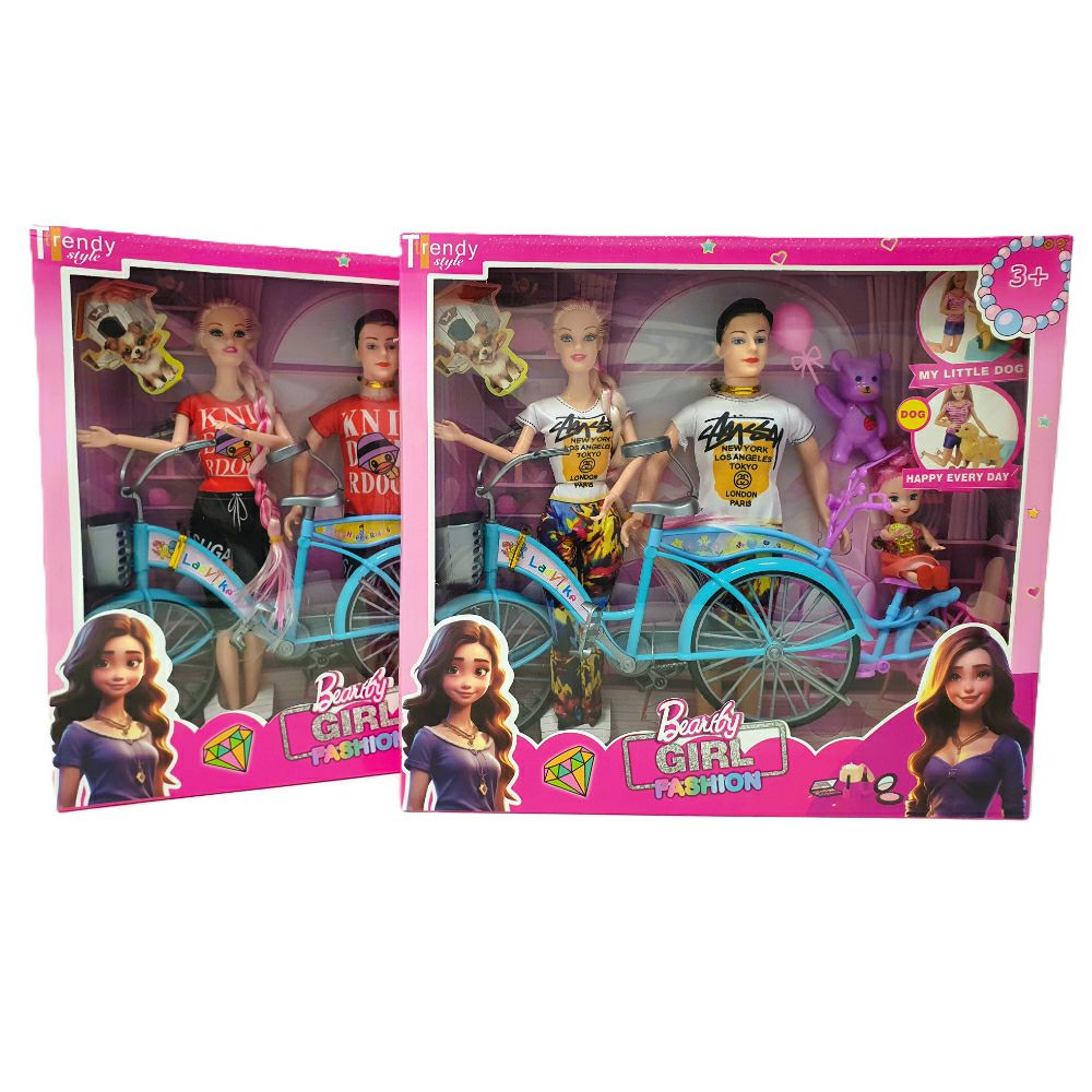 Кукли со велосипеди во сет 