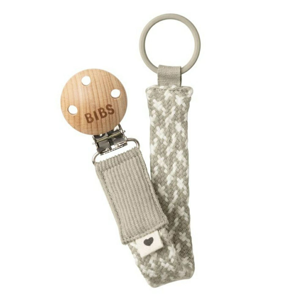 Bibs Paciifier CLIP Braid Sand/ivory