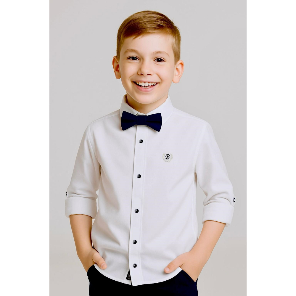 Кошула со лептир машна 74/98