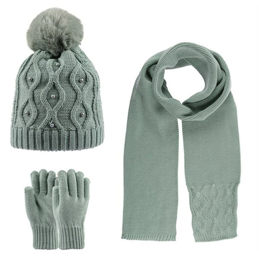 Комплет капа, шал и ракавици 9-15 години