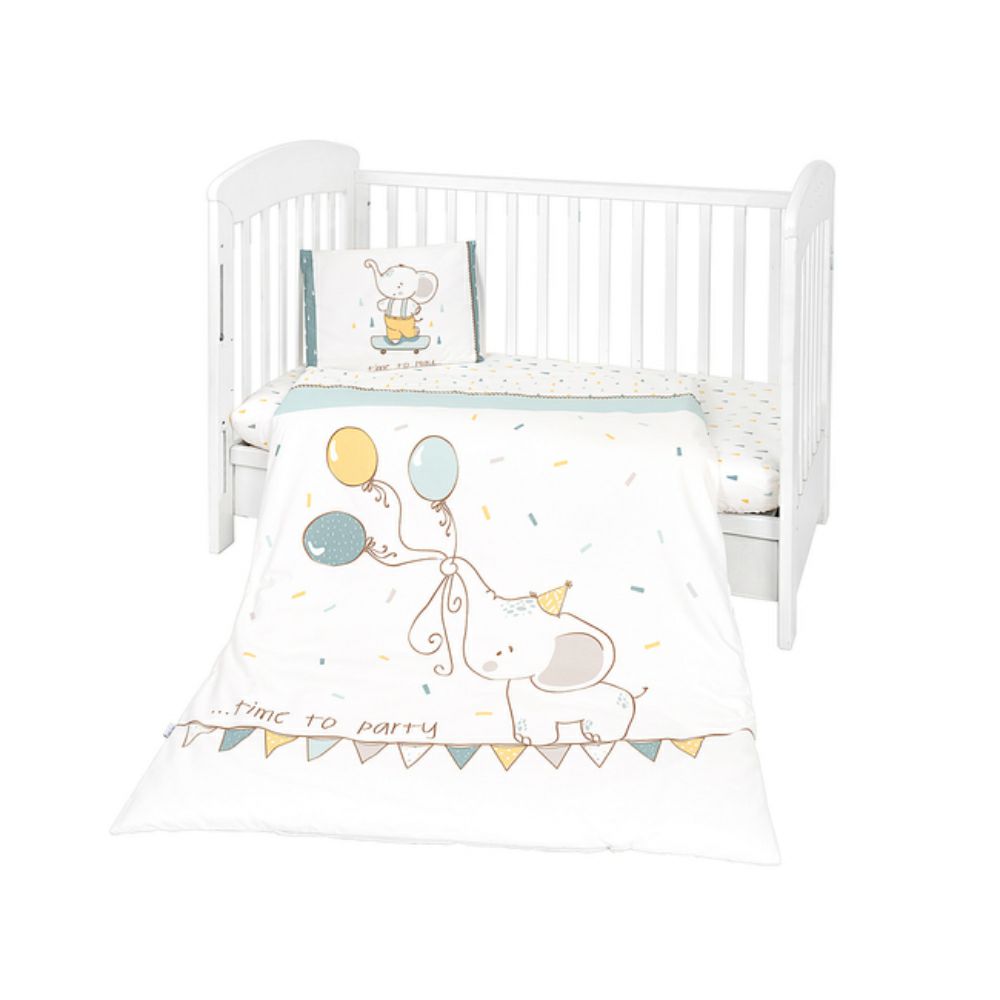 Kikka Boo Постелнина Сет од 5 дела Elephant Time
