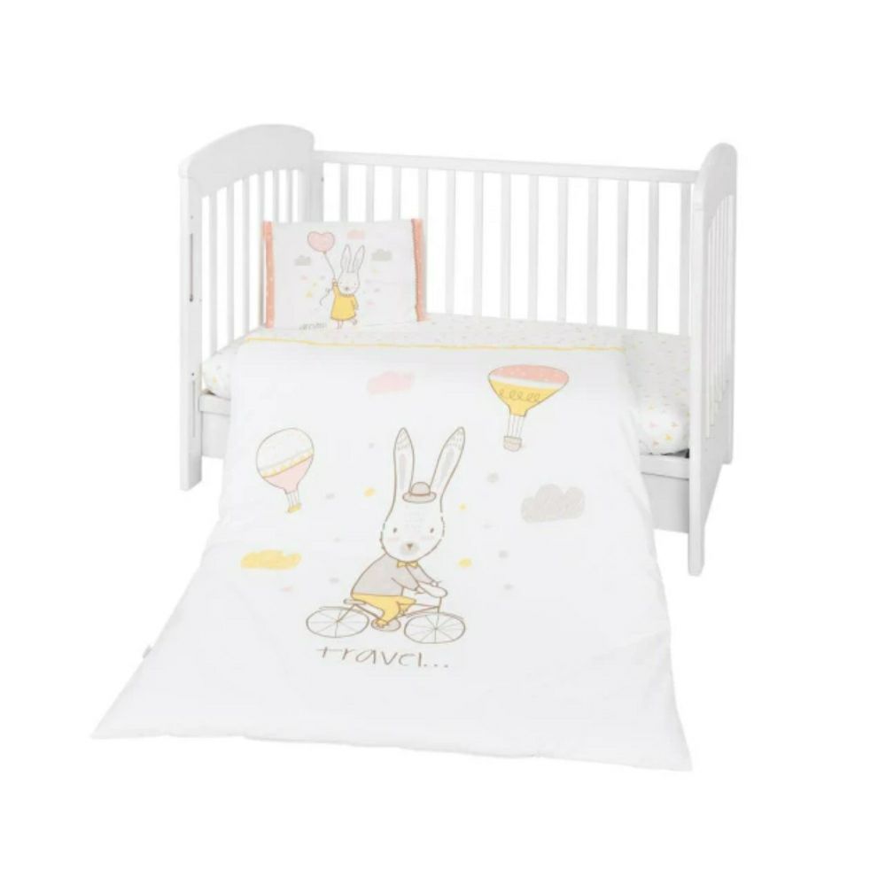 Kikka Boo Постелнина Сет од 5 дела Rabbits in Love