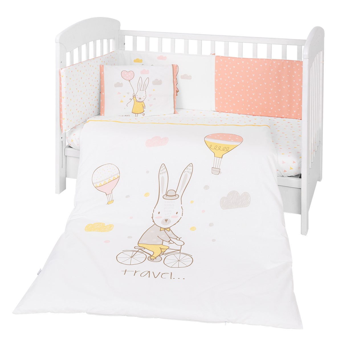 Постелнина сет од 6 парчиња RABBITS IN LOVE