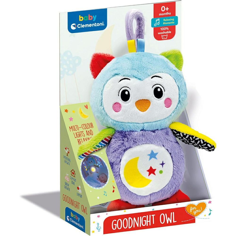 Clementoni baby Good night owi-музичка мека играчка