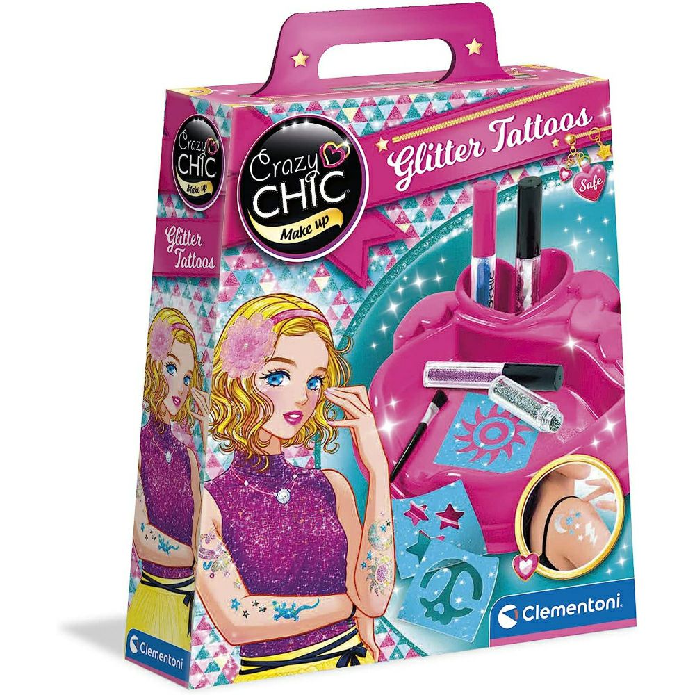 Clementoni Crazy Chic Сет со тетоважи и светки