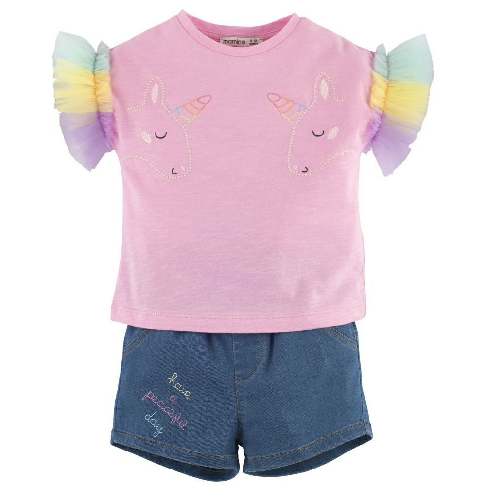 Комплет Маица и Бермуди џинс Mamino