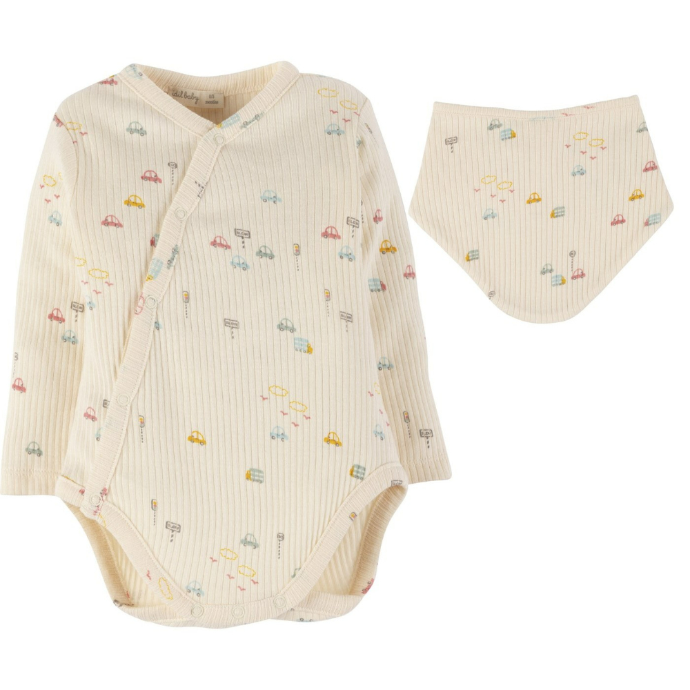 Organic Сет Боди на преклоп и Лигавче Idil baby Mamino 