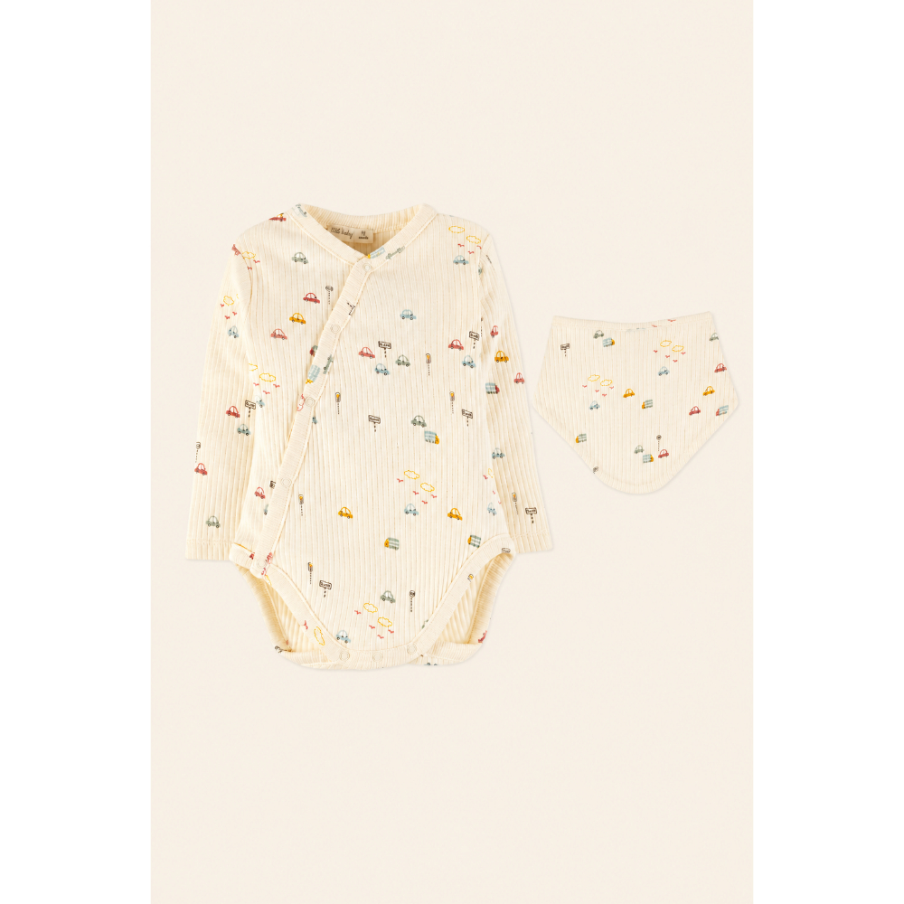 Organic Сет Боди на преклоп и Лигавче Idil baby Mamino 