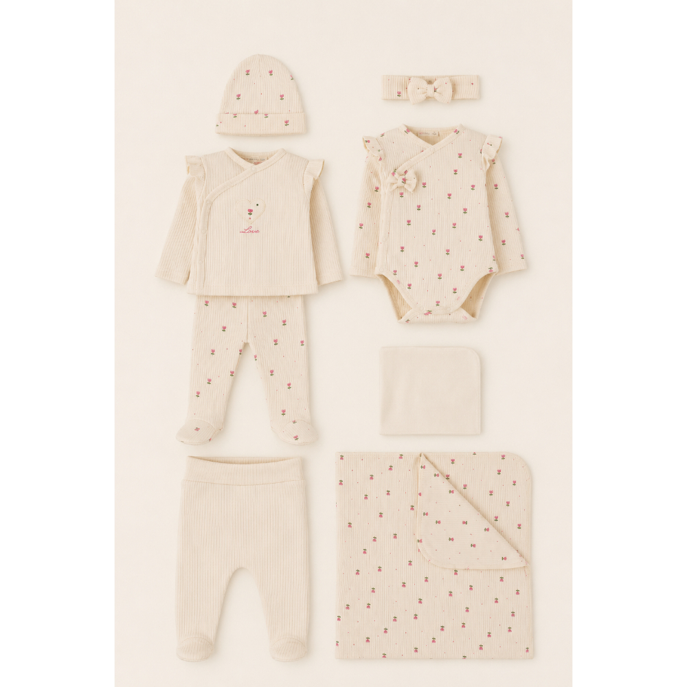 Organic Сет за новороденче од 8 парчиња Idil baby Mamino