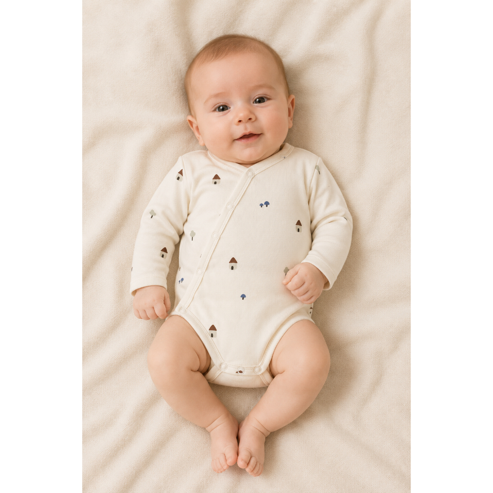 Organic Боди на преклоп Idil baby Mamino 0/0-3