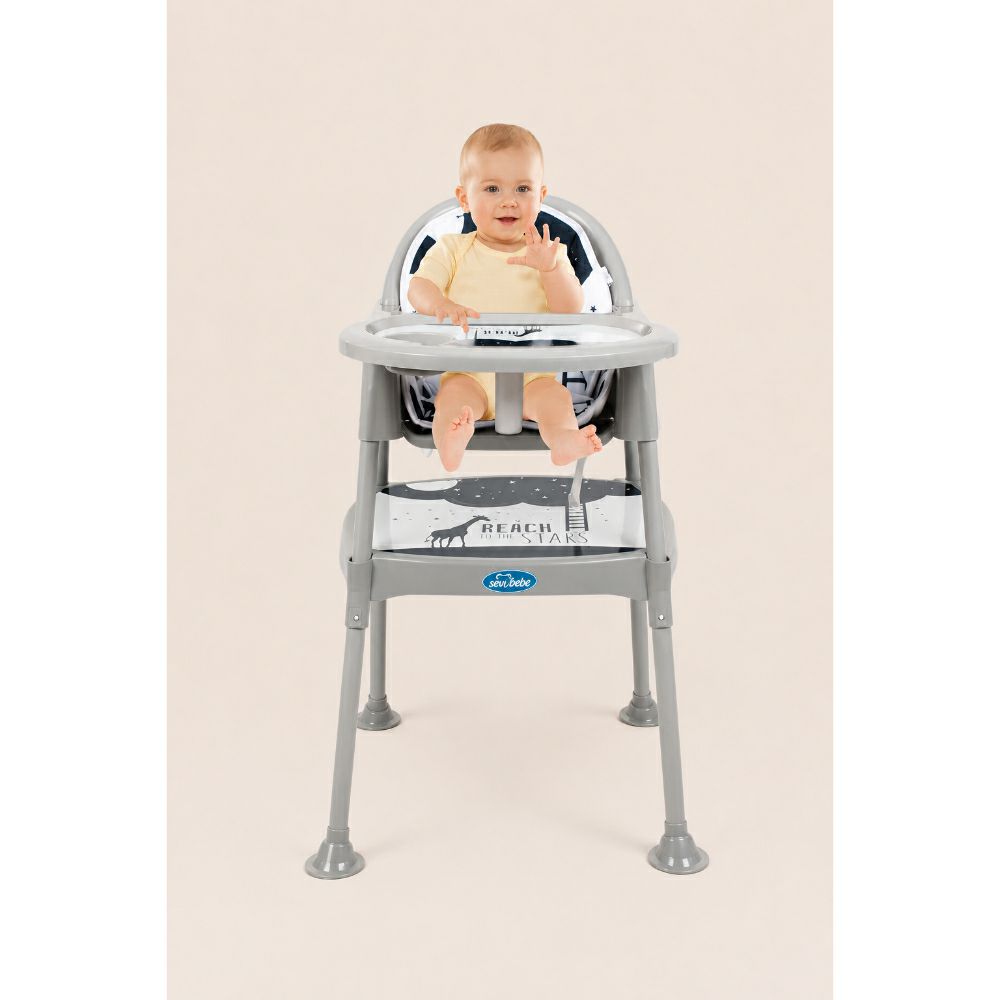 Столче за хранење 3 во 1  Grey