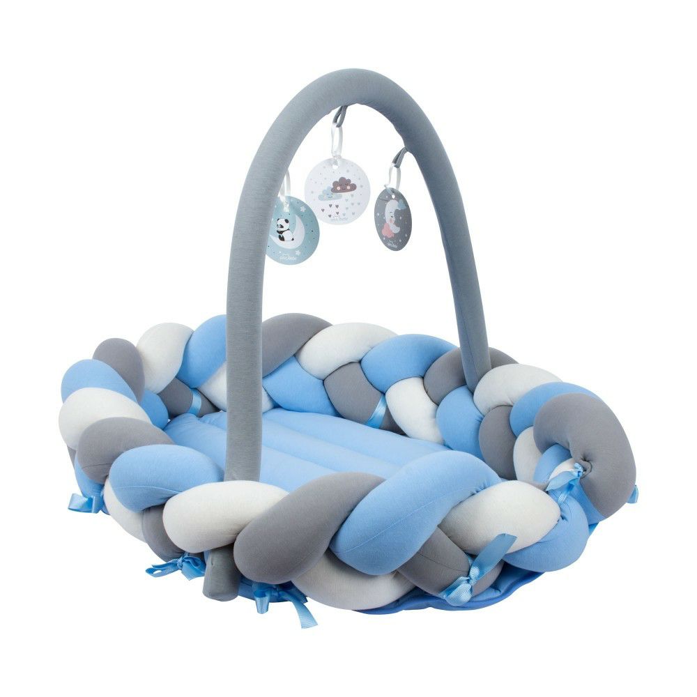 Гнездо, плетенка и игрална за бебе 3 во 1 мултифункционално 